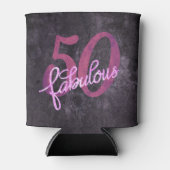 50 und Fabulous | Rosa und Lila Jewel Tone Party Dosenkühler (Vorderseite)