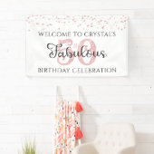 50 UND FABULOUS Rose Gold Confetti Banner (Insitu)
