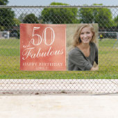 50 und Fabulous Rose Gold Metallic Foto Banner (Insitu)