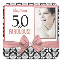 50 und Fabulous Rose Goldbug Damast 50. Geburtstag