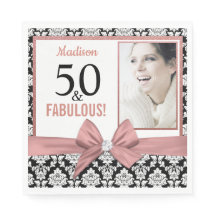 50 und Fabulous Rose Goldbug Damast 50. Geburtstag