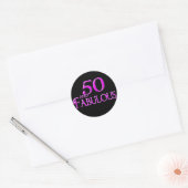 50 und FABULOUS Runder Aufkleber (Umschlag)