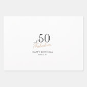 50 und Fabulous Script Moderne Frau 50. Geburtstag Geschenkpapier Set (Vorderseite)