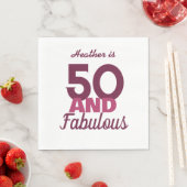 50 und Fabulous Serviette (Beispiel)
