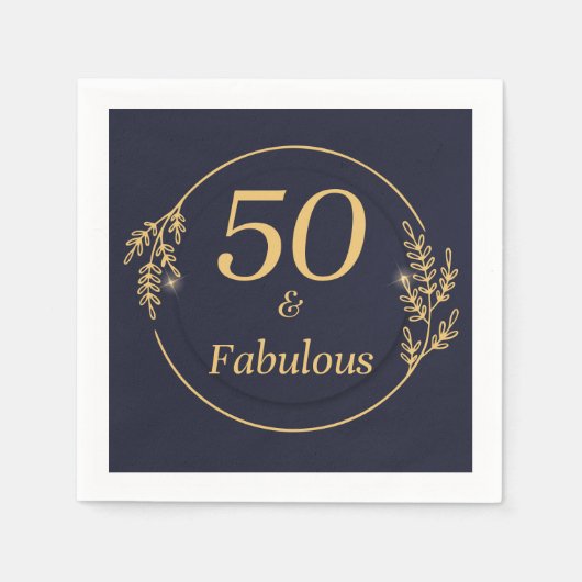 50 und Fabulous Serviette (Vorderseite)