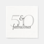 50 und Fabulous Serviette (Vorderseite)
