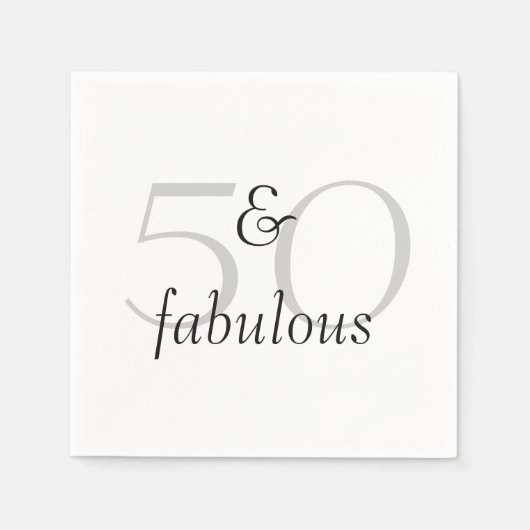 50 und Fabulous Serviette (Vorderseite)