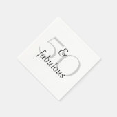 50 und Fabulous Serviette (Ecke)