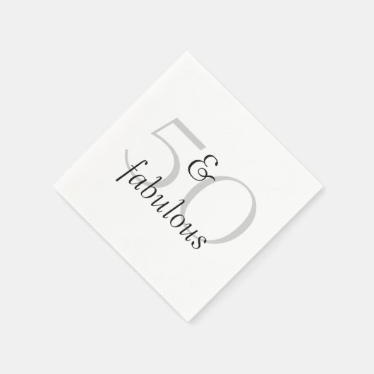 50 und Fabulous Serviette (Ecke)