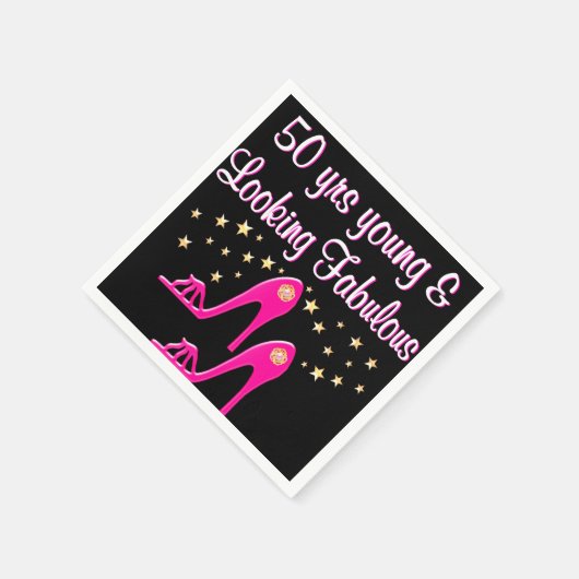 50 UND FABULOUS SHOE QUEEN SERVIETTE (Ecke)