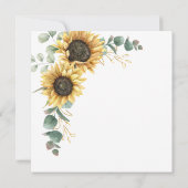 50. und fabulous Sonnenblume Eukalyptus 50. Geburt Einladung (Rückseite)