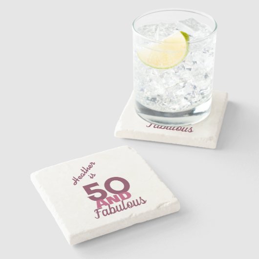 50 und Fabulous Stone Untersetzer (Seitenansicht)