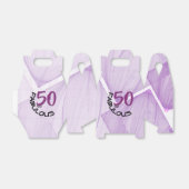 50 und Fabulous | Thema Lila und schwarz zum Gebur Geschenkschachtel (Ungefaltet)