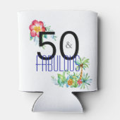 50 und fabulous Tropical 50. Geburtstag Dosenkühler (Rückseite)