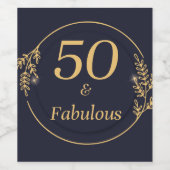50 und Fabulous Weinetikett (Einzelnes Label)