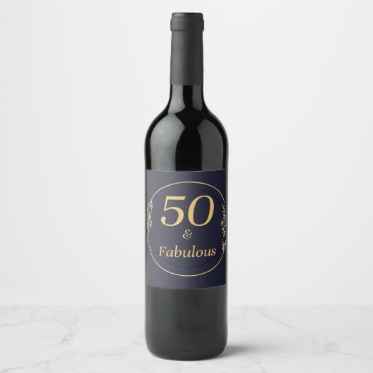 50 und Fabulous Weinetikett (Vorderseite)