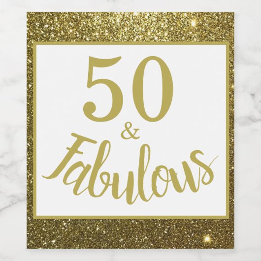 50 und Fabulous Weinetikett (Einzelnes Label)