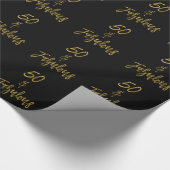 50 und Fabulous Wrapping Paper Geschenkpapier (Ecke)