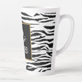 50 und FABULOUS Zebra Print Retro Menu Board Milchtasse