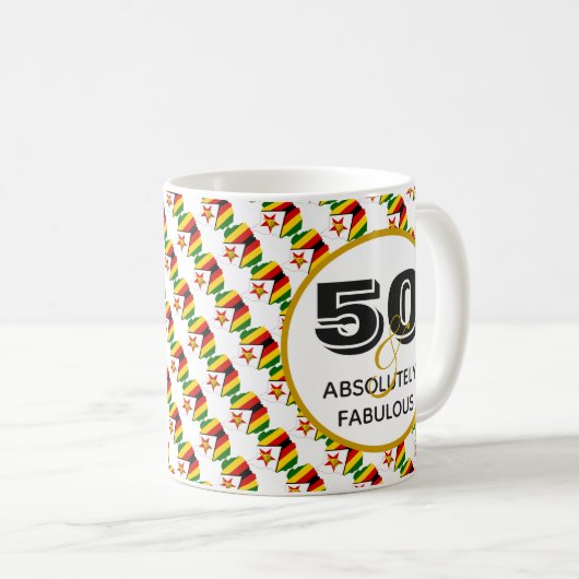 50 und Fabulous ZIMBABWE Kaffeetasse (VorderseiteRechts)