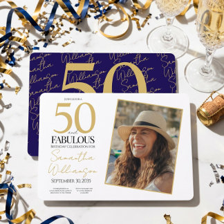 50 und Fantastisch | 50. Foto-Geburtstagsfeier Einladung