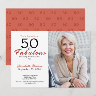 50 und Fantastisch   50. Geburtstagsfeier Einladung