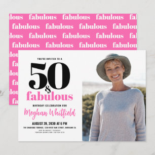 50 und Fantastisch   50. Geburtstagsfeier Einladung