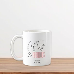 50 und Fantastisch Benutzerdefinierte 50. Geburtst Kaffeetasse