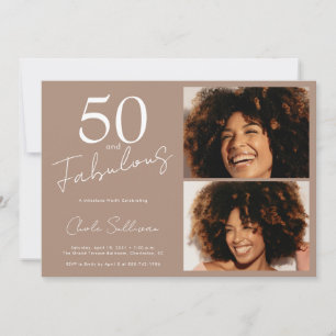 50 und Fantastisch Braune 50. Geburtstagsfeier Einladung