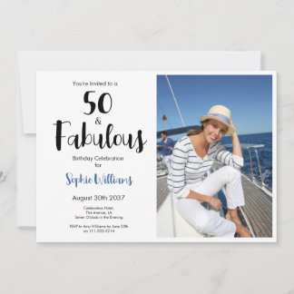 50 und Fantastisch Foto 50. Geburtstagsfeier Einladung