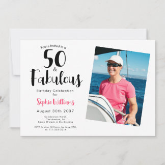 50 und Fantastisch Foto 50. Geburtstagsfeier Einladung