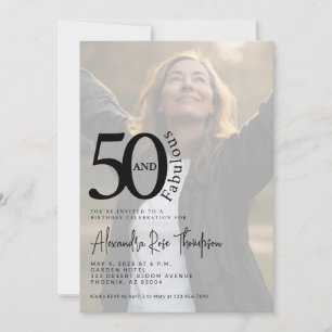 50 und fantastisch Foto 50. Geburtstagsfeier Einladung