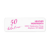 50 und Fantastisch Fünfzigster Geburtstag Hot Pink (Vorne)