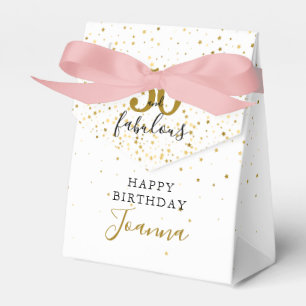50 und fantastisch Geburtstag Gold und Schwarz Ele Geschenkschachtel