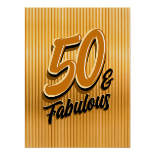 50 und Fantastisch Glänzendes Poster