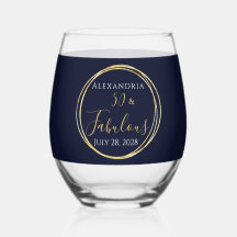 50 und Fantastisch Gold Navy Geburtstag