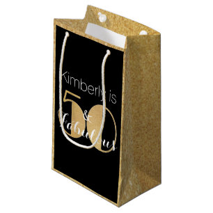 50 und Fantastisch Gold Personalisierte Geburtstag Kleine Geschenktüte