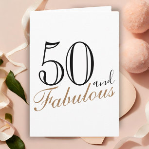 50 und Fantastisch Moderne Schrift 50. Geburtstag Karte