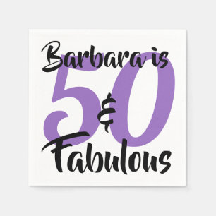 50 und Fantastisch Personalisierte Geburtstagsfeie Serviette