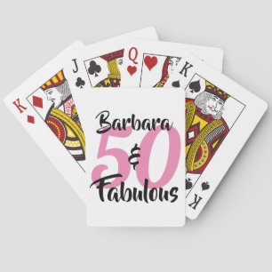 50 und Fantastisch Personalisierte Geburtstagsfeie Spielkarten