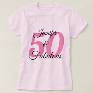 50 und Fantastisch Personalisierte Geburtstagsfeie T-Shirt