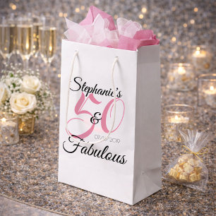 50 und fantastisch Rosa personalisierte Geburtstag Kleine Geschenktüte