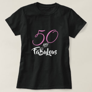 50 und fantastisch Rosa personalisierte Geburtstag T-Shirt