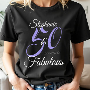 50 und fantastisch Rosa personalisierte Geburtstag T-Shirt