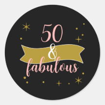 50 und fantastisch Schwarz Gold Rosa Design