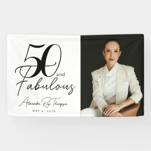 50 und fantastisch Skript Foto 50. Geburtstagsfeie Banner