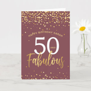 50 und fantastisch stilvoller Geburtstag Karte