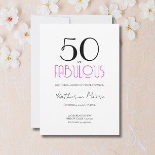 50. und fantastische 50. Geburtstagsfeier  Einladung