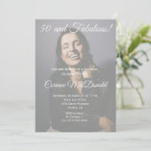 50. und fantastische Geburtstagseinladung Einladung (Stehend Vorderseite)