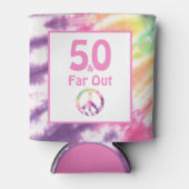 50 und Far Out Cool Groovy Gefärbte Krawatte 50. G Dosenkühler (Vorderseite)